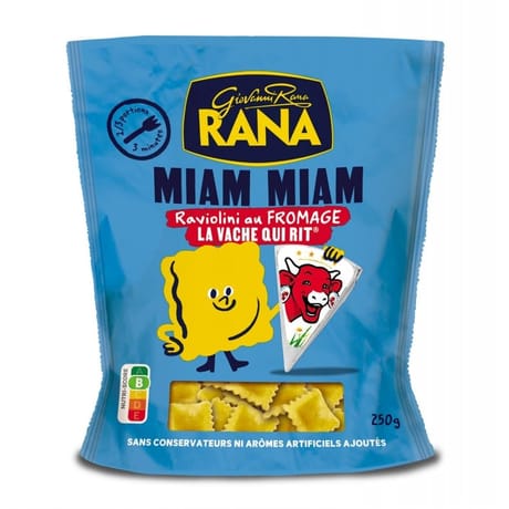 Rana pâtes fraîches raviolini la vache qui rit 250g
