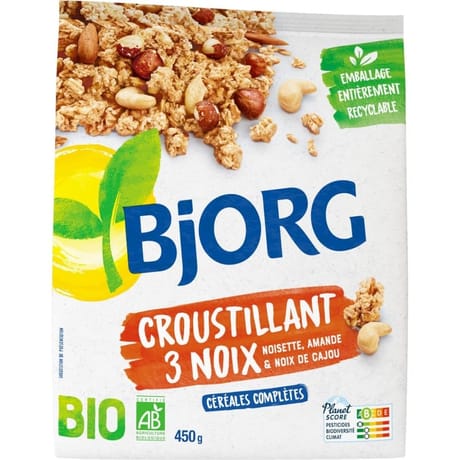 Bjorg croustillant 3 noix bio 450g
