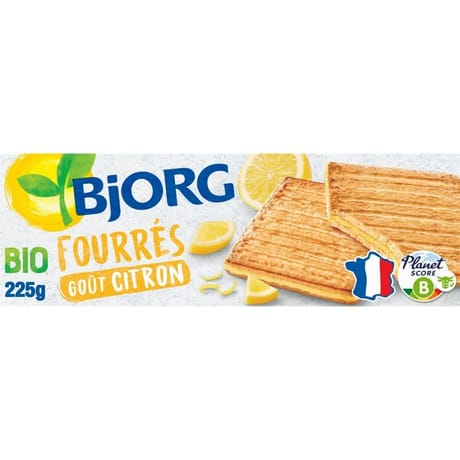 Bjorg fourrés citron bio 225g