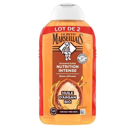Le petit marseillais shampooing nutrition richesse infusion calendula & argan 2x250ml