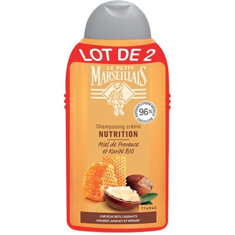 Le petit marseillais shampooing karité miel 2x250ml 524g