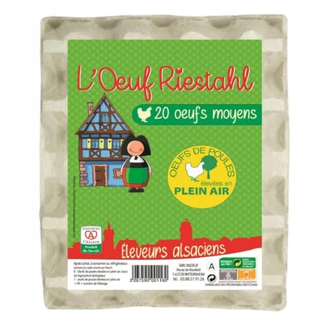 Riestahl 20 oeufs plein air calibre moyen