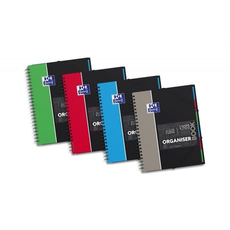 Oxford organiserbook a4+ 160 pages perforées grands carreaux