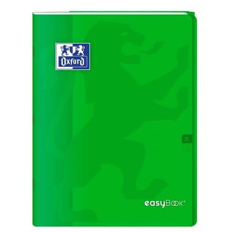 Oxford cahier easy book agrafe 240x320x96 pages 90g seyes vert