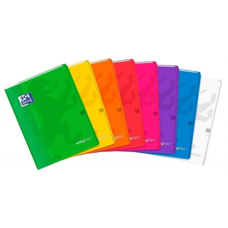 Oxford cahier easy book agraffe 240x320 96 pages 90 gr seyes assorti