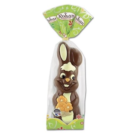 Rohan lapin fleurs décoré chocolat lait x1-200g