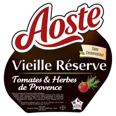Jambon cru vieille réserve vpf tomate herbes