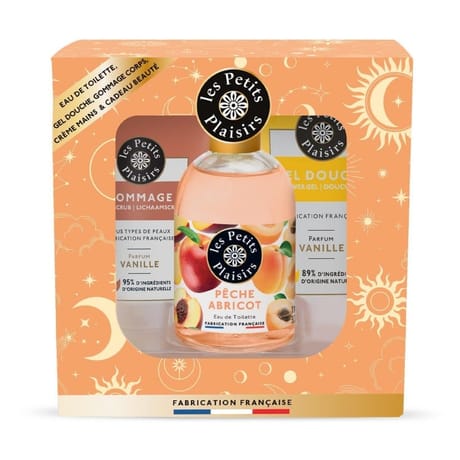 Les petits plaisirs coffret 5 produits pêche abricot