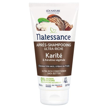 Natessance après shampooing baume ultra riche karité et kératine végétale 150ml