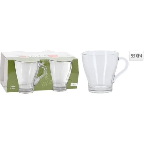 Tasse en verre x4 300 ml