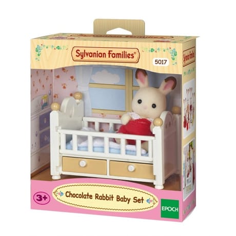 Bébé lapin chocolat/lit Sylvanian