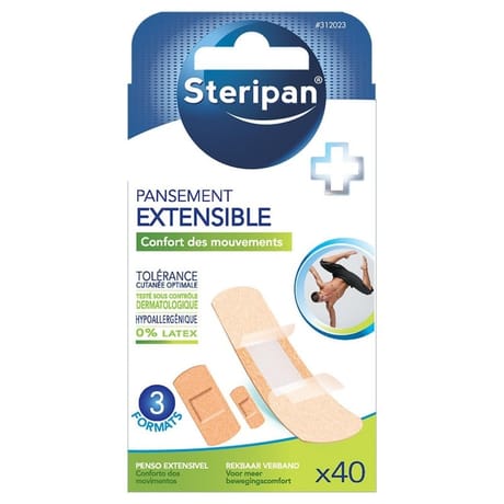 Steripan pansement tissu extensible 3 formats x40