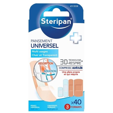 Steripan pansements mix universels et transparent x40