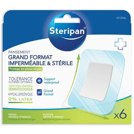 Steripan pansements stériles imperméables grand format x6