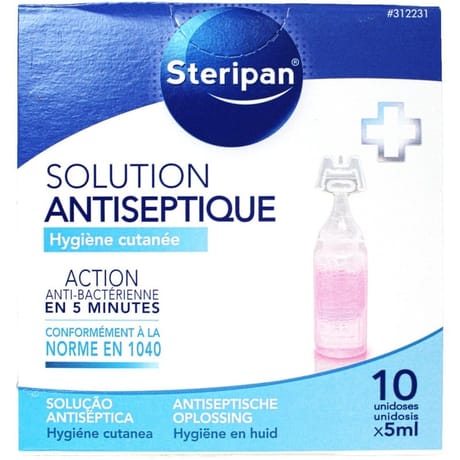 Steripan solution antiseptique unidose 10 x 5 ml