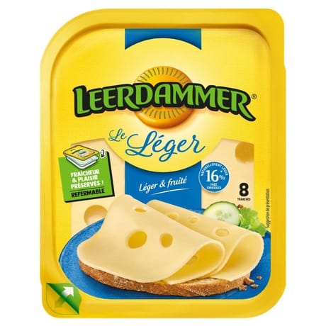 Leerdammer leger 8 tranches 17%mg 200g