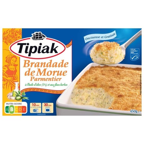 Tipiak brandade de morue à l'huile d'olive et aux fines herbes 450g