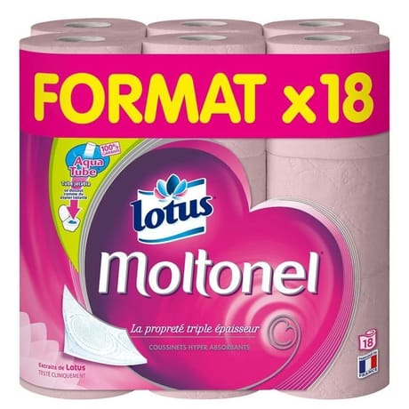 Moltonel rose aquatube 18 rouleaux