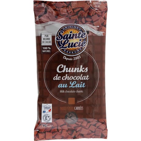 Sainte lucie chunks de chocolat au lairt 125g