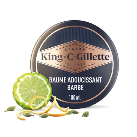 Gillette king c baume barbe douce pour homme 100ml