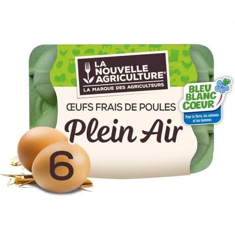 La nouvelle agriculture 6 oeufs plein air tout calibre