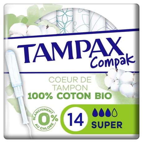 Tampax coton protection tampons avec applicateur super x14