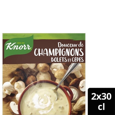 Knorr soupe douceur champignons 2x30cl