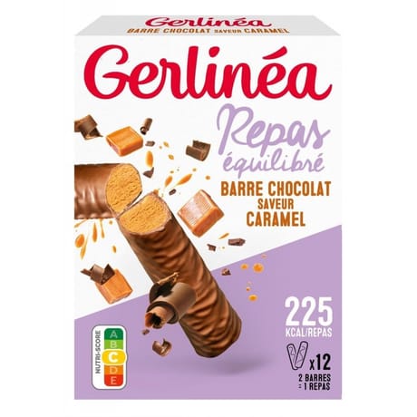 Gerlinéa barres repas caramel 372g
