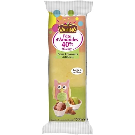 Vahine buche pate d'amande tricolore 150g