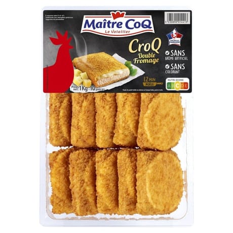 Maître Coq croq poulet fromage barquette 1 kg