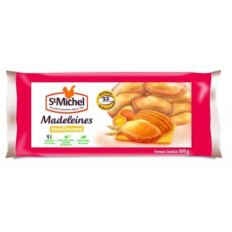 St michel madeleine moelleuse coquilles nature individuelles 800g