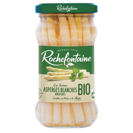 Rochefontaine asperges blanches miniatures bio 21cl 110g