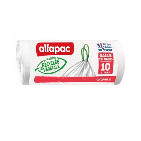 Alfapac sacs à liens coulissants salle de bains 10lx20