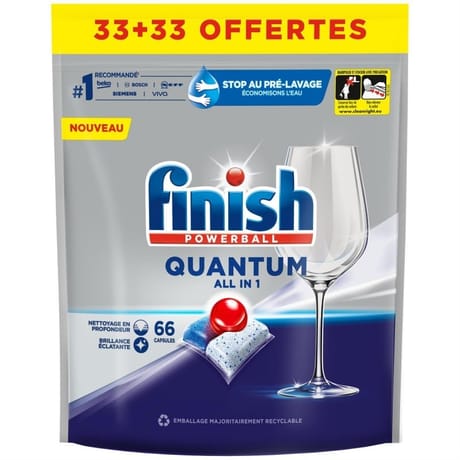 Finish quantum capsules lave vaisselle 33+33 offertes