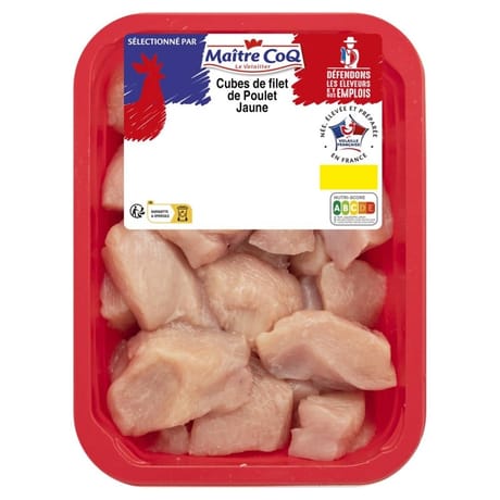 Maitre coq cubes filet de poulet jaune 450g