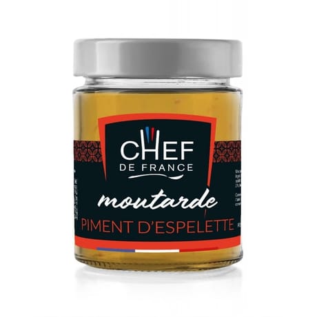 Chef de france moutarde au piment d'espelette 190g