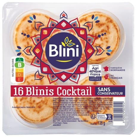 Blini 16 blinis cocktail 135g