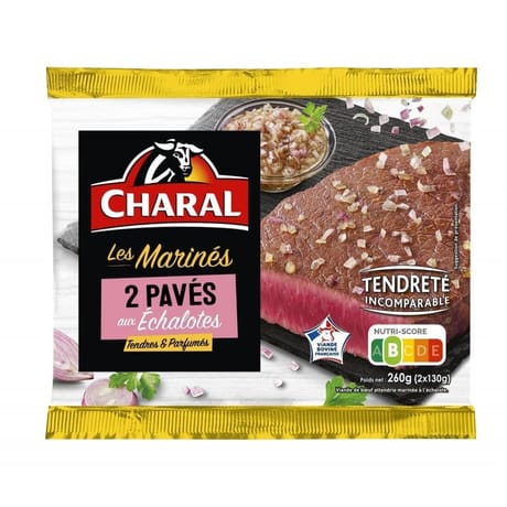 Les marinés pavés de boeuf échalotes x2 260g Charal