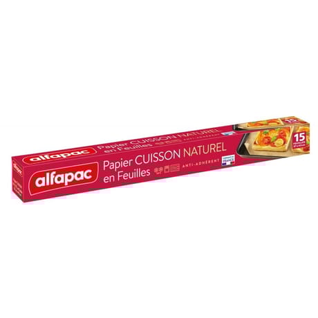 Papier cuisson naturel en feuilles x15
