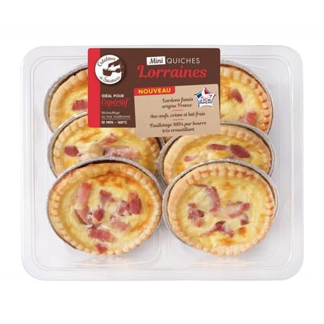Mini quiches lorraines x6 fe 300g bigard