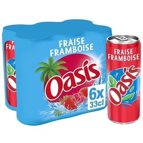 Oasis fraise framboise 6x33cl