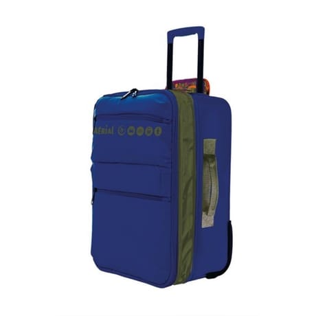 Valise cabine souple 55cm bleu kaki aerial