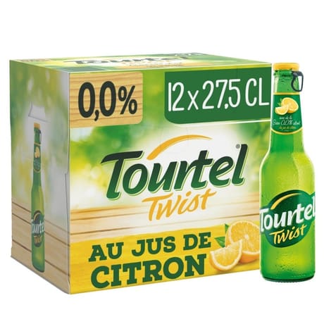Tourtel twist bière sans alcool aromatisée citron 12x27.5cl 0%vol