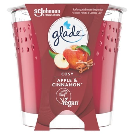 Glade bougie cosy apple & cinnamon cire