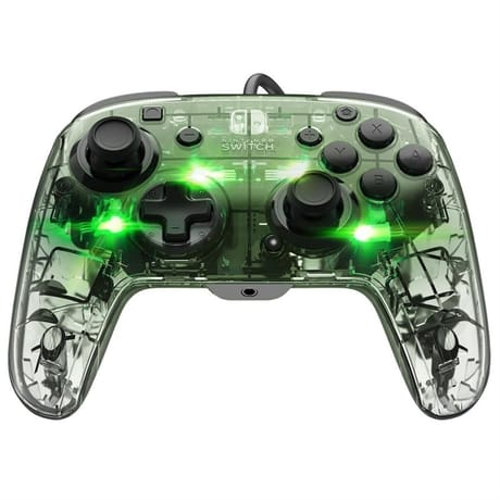 Manette filaire afterglow transparente coloris verte