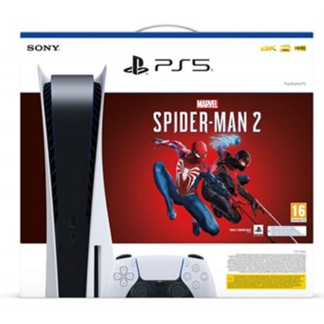 Console ps5 slim standard chassis d + spider-man 2