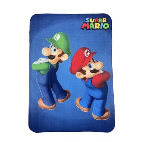Plaid polaire mario et luigi 100 x 140cm