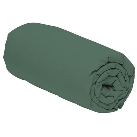 Drap housse uni vert foncé 57fils 160x200cm