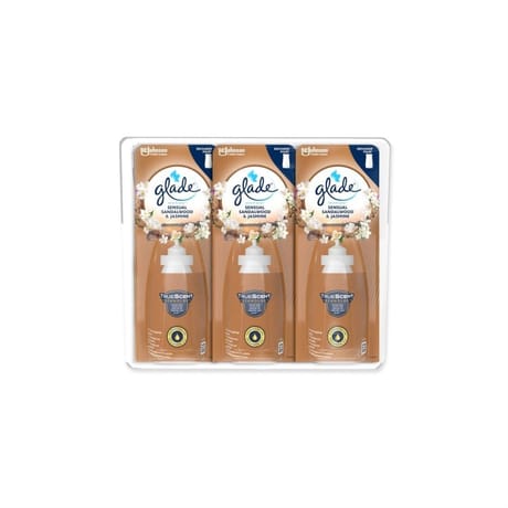 Glade sense & spray recharge sandalwood aux huiles essentielles lot de 3