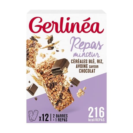Gerlinéa barres repas céréales minceur chocolat 372g